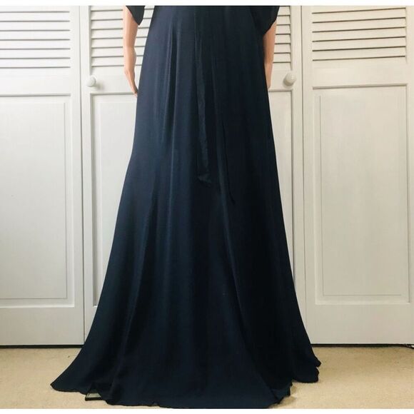 REFORMATION Navy Blue Winslow Maxi Wrap Dress Size XS - Picture 12 of 16